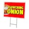 Signmission Flowering Onion Yard Sign & Stake outdoor plastic coroplast window, C-2436 Flowering Onion C-2436 Flowering Onion - alternate 1